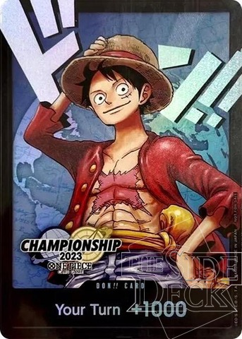 DON!! Card - Your Turn +1000 - (Monkey.D.Luffy) - P - (2023 World Championship Finals) - Foil